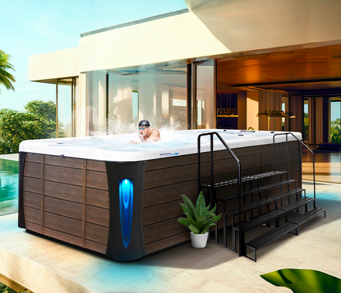 Calspas hot tub being used in a family setting - Buckeye